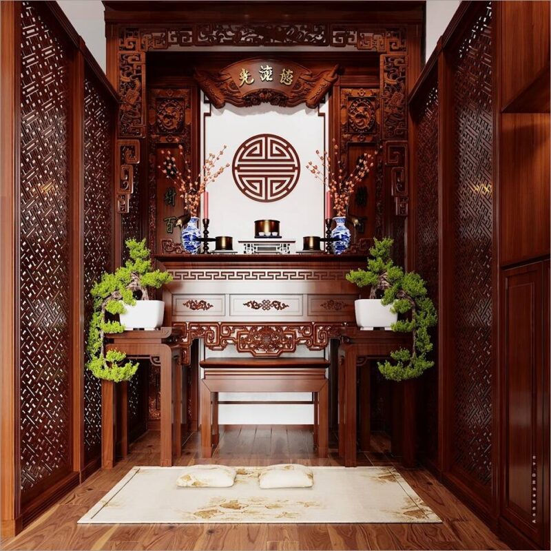 Hướng bàn thờ phong thủy trong thiết kế Hướng bàn thờ phong thủy trong thiết kế
