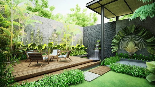 Vị trí thiết kế sân vườn Phong thủy sân vườn
