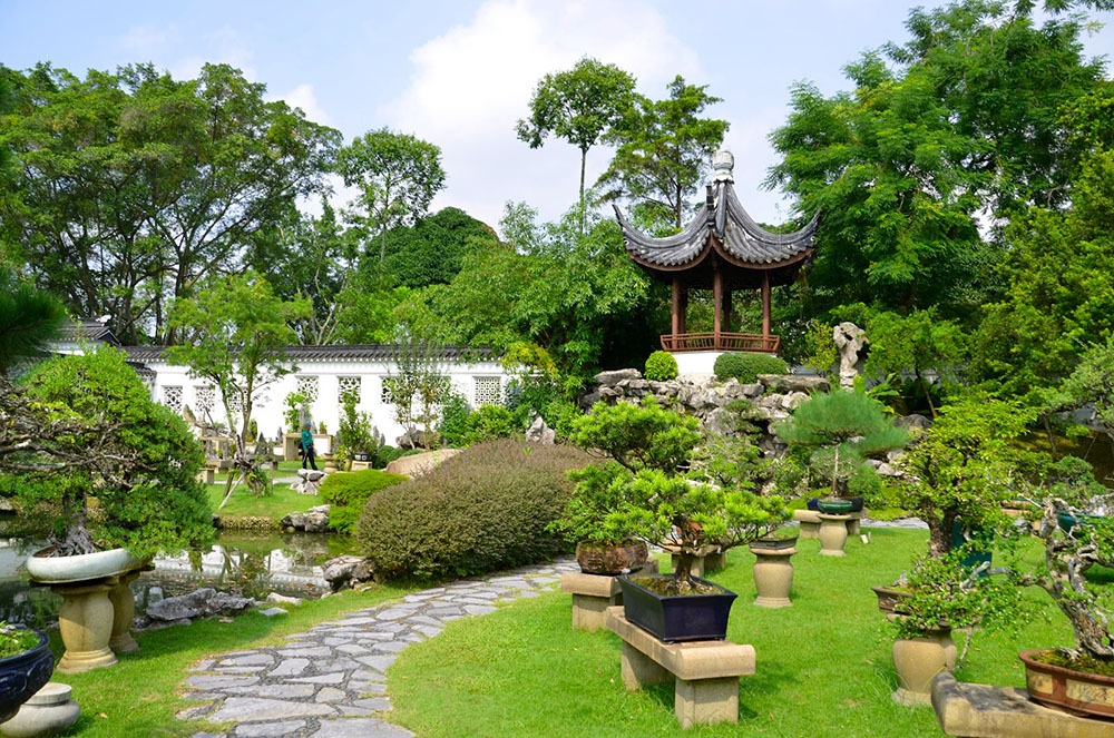 Sân vườn biệt thự Trung Quốc Sân vườn biệt thự Trung Quốc