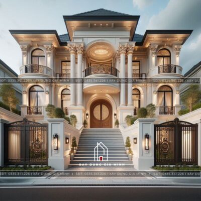thiết kế biệt thự mái Mansard