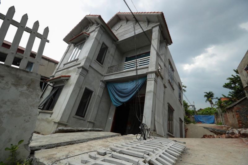 Móng nhà bị lún Móng nhà bị lún