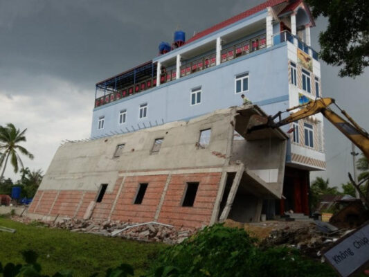 Móng nhà bị lún