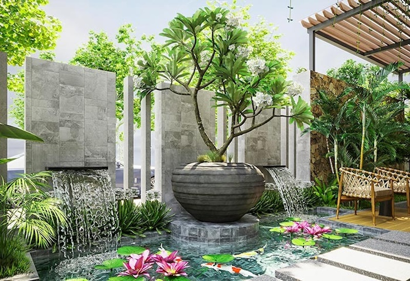 Xu hướng thiết kế sân vườn theo phong cách hiện đại ngày nay