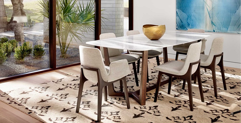 Cách chọn mua bàn ăn gỗ óc chó mặt đá