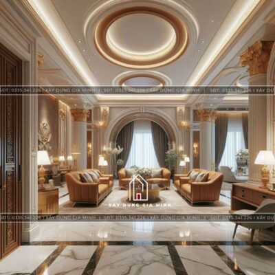 Thiết kế phòng khách biệt thự