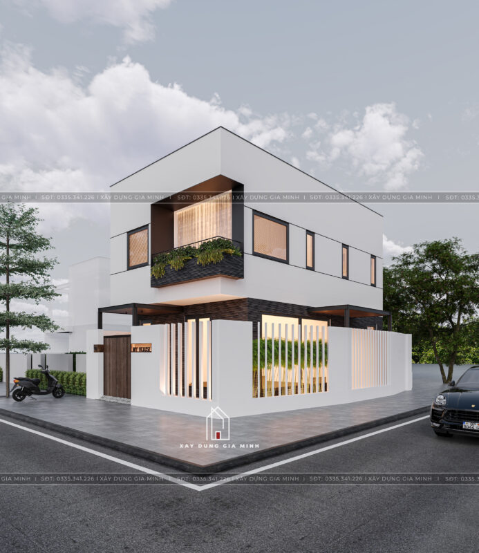 Thiết kế nhà phố 2 tầng hiện đại