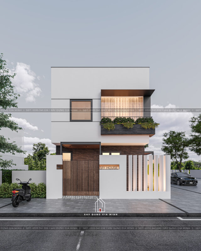 Thiết kế nhà phố 2 tầng hiện đại