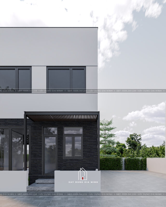 Thiết kế nhà phố 2 tầng hiện đại
